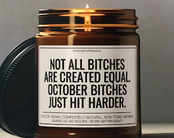 Funny October Birthday Gifts Libra Scorpio Best Friend Birthday Candle Born in October Zodiac Candles Fun Gift for Sister B-Day Candle Libra
