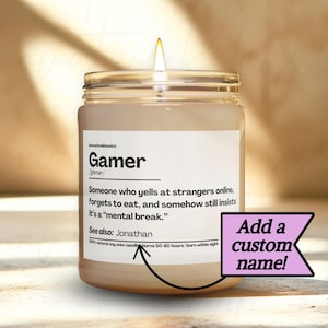 Funny Gaming Gifts for Men Women Custom Gamer Candle Personalized Gaming Decor for Husband Boyfriend Gamer Girl Gifts Video Game Lover Funny