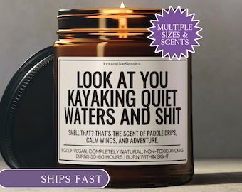 Funny Kayaking Gifts for Men Women Kayak Candle Decor Water Lover Gift for Birthday Christmas Kayaker  Outdoor Adventure Nature Lover Gifts