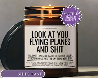 Funny Pilot Gifts for Men Women Aviation Gifts for Him Her Birthday Christmas Flight School Instructor Graduation Gifts Pilot Candle Decor