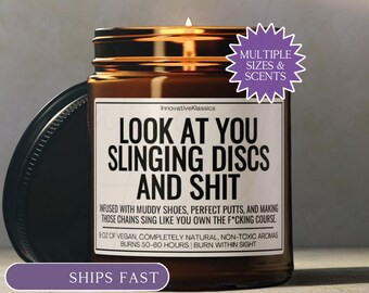 Funny Disc Golf Gifts for Men Women Frolfing Lover Candle Decor for Him Her Christmas Birthday Gift for Disc Golfers Frolf Buddy Present