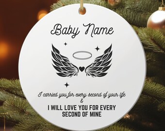 Personalized Miscarriage Gift Infant Loss Ornament Custom Angel Baby Grieving Mom Pregnancy Loss Keepsake Mama ofan Angel Stillborn Memorial