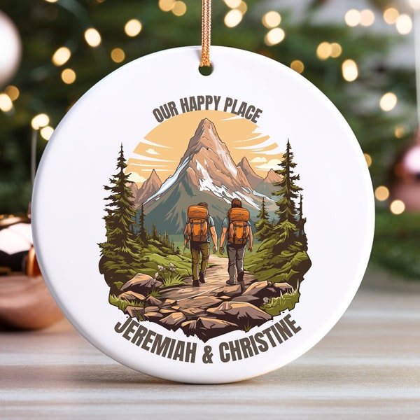 Custom Hiking Ornament, Personalized Hiker Ornament, Hiking Gift for Men, Hiking Gift for Women, Hiker Christmas Gift, Unique Hiking Gifts