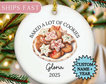 Custom Christmas Cookie Baking Ornament Cookie Exchange Gifts for Christmas Baking Crew Cookie Swap Keepsake 2025 Family Baking Traditions