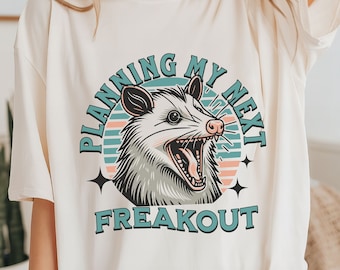 Funny Opossum Shirt Sarcastic Angry Opossum Lover TShirt Cute Sarcastic Tee Feral Girl Summer Possum Shirt Funny Animal T-Shirt Vintage Cute