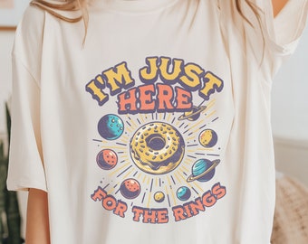 Donut Day Shirt Retro Donut TShirt Donut Lover Gift Funny Donut Tee Astronomy Shirt Doughnut Day Vintage Retro Solar System Tee Foodie Gift