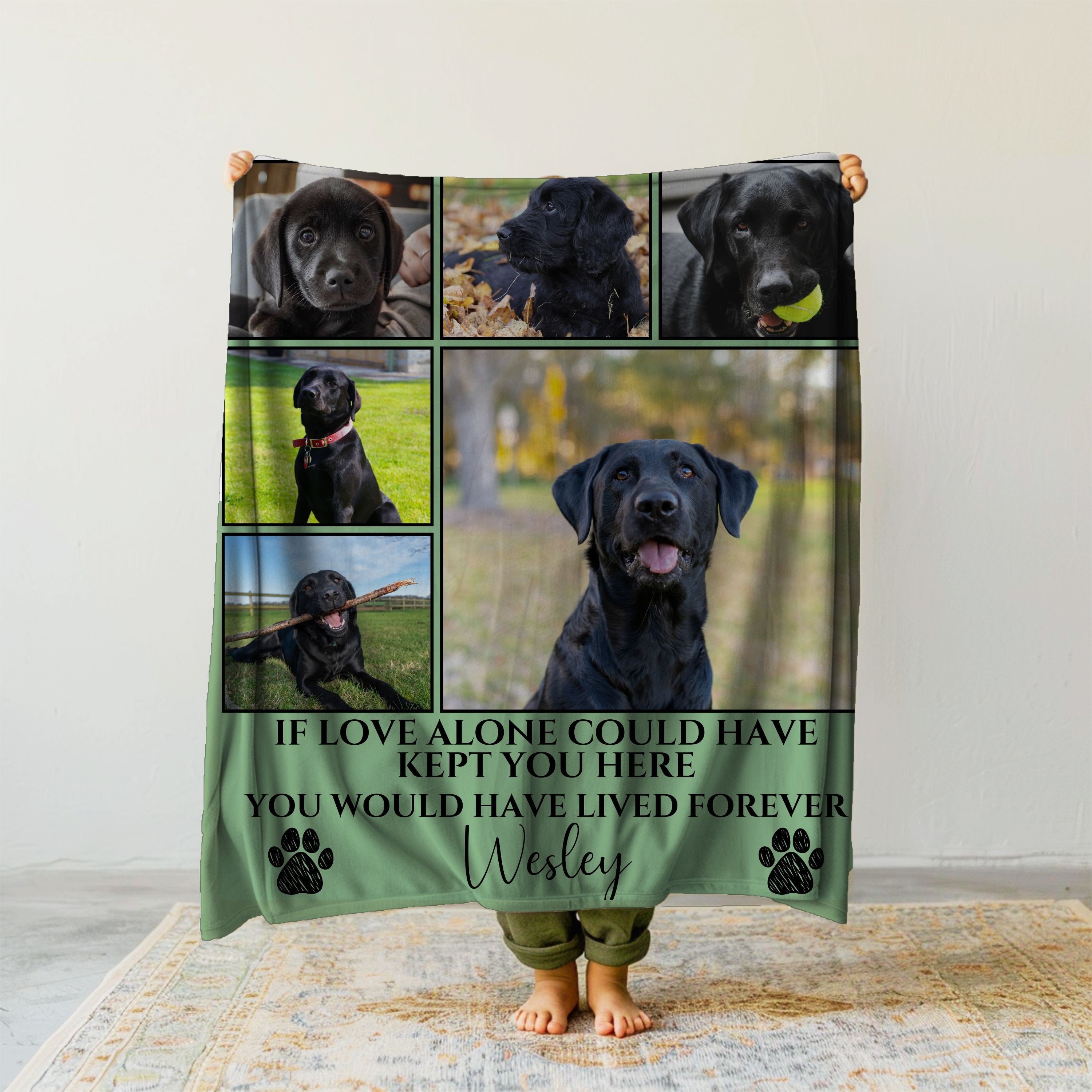Pet Memorial Blanket Custom Pet Memorial Gift Personalized Pet Memorial ...