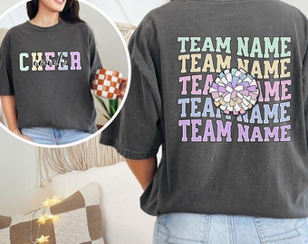 Custom Cheer Coach Shirt Personalized Cheerleading Shirt Gift for Cheer Coach Custom Name Team Name Cheerleading Shirt Cute TShirt Womens