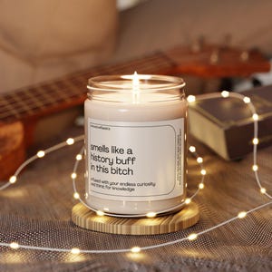 Funny History Lover Gifts History Buff Gift Decor Candle Birthday Christmas History Major Graduation Gifts History Teacher Student Professor image 2