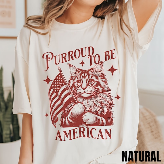Cat 4th of July Shirt Cat USA Cat Tshirt Independence Day Patriotic Kitty Shirt Fourth of July Shirt Trendy Vintage Tee Cat Lover Shirt Gift Etsy