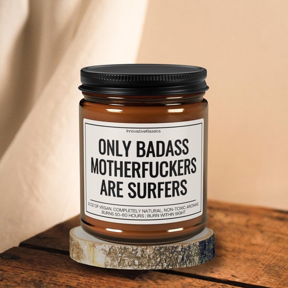 Funny Surfer Gift for Men Women Surfing Gifts for Birthday Christmas Funny Gift for Surfer Boy Girl Decor Ocean Lover Gifts Funny Candles