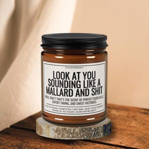 Funny Mallard Duck Hunter Gifts for Dad Him Men Women Father's Day Duck Hunting Caller Calling Decor Funny Duck Call Candle Hunt Ducks Gifts immagine 7