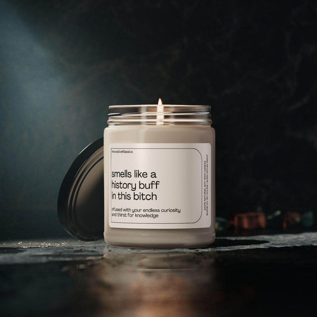 Funny History Lover Gifts History Buff Gift Decor Candle Birthday ...