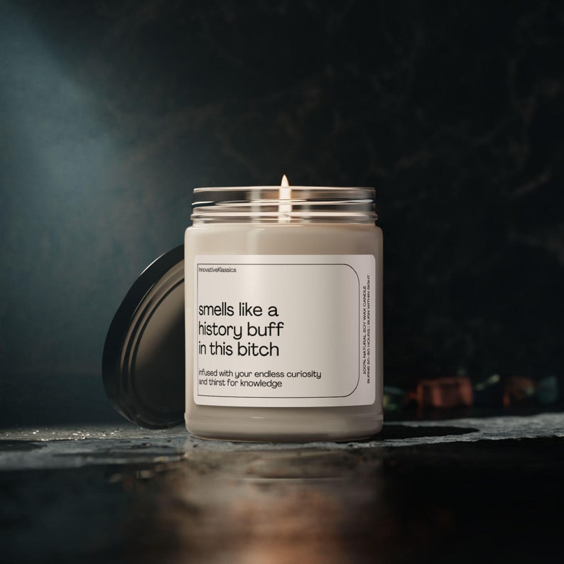 Funny History Lover Gifts History Buff Gift Decor Candle Birthday Christmas History Major Graduation Gifts History Teacher Student Professor image 1