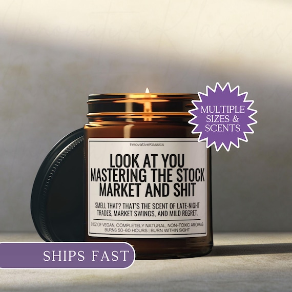 Funny Stock Market Gifts Stock Trader Trading Gift for Birthday Christmas Finance Bro Candle Gag Gift Investor Gift Stock Broker Stockbroker