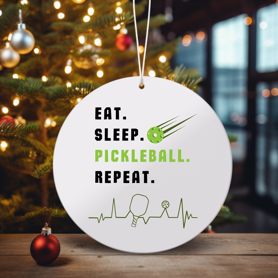 Pickleball Ornament, Christmas Pickleball Gift, Pickleball Accessories
