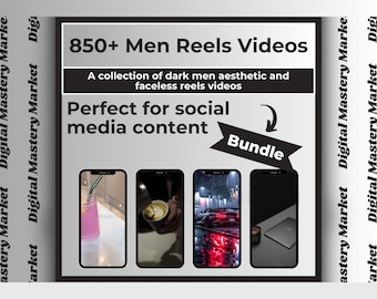850+ Men Reels Videos Bundle: A collection of dark men aesthetic and faceless reels videos, perfect for social media content