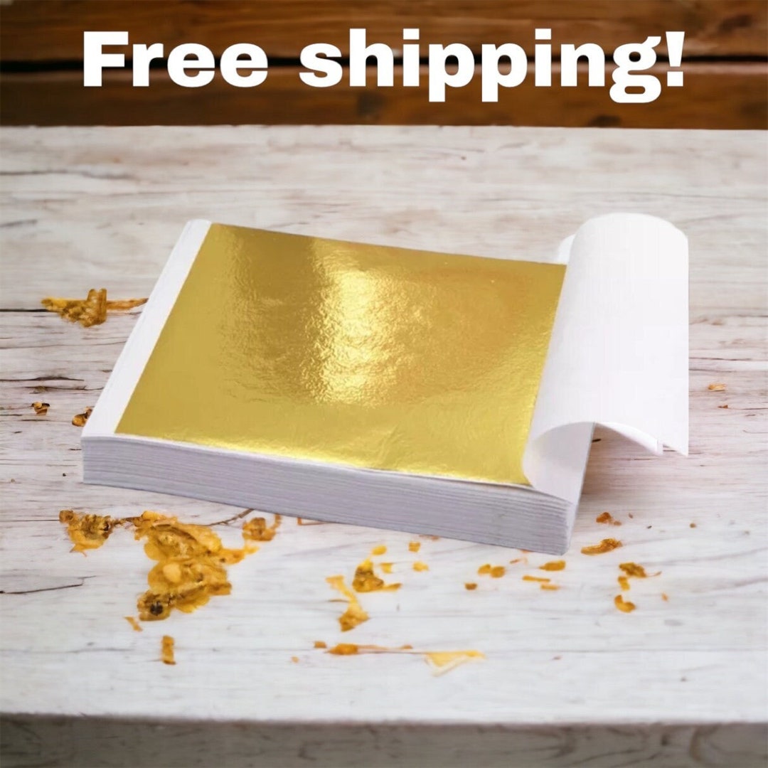 Gold Leaf Sheets, Gilding Leaf Sheets, Leaf Sheets for Art and Crafts, Resin Gold Leaf Sheets