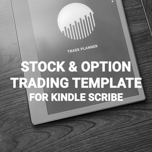 TradePlanner: Stock & Option Planner + Trading eInk Journal Hyperlinked Template for Kindle Scribe