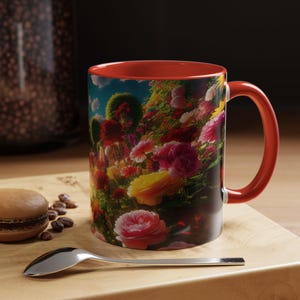 Vibrant Floral Accent Coffee Mug - Perfect Gift for Garden Lovers