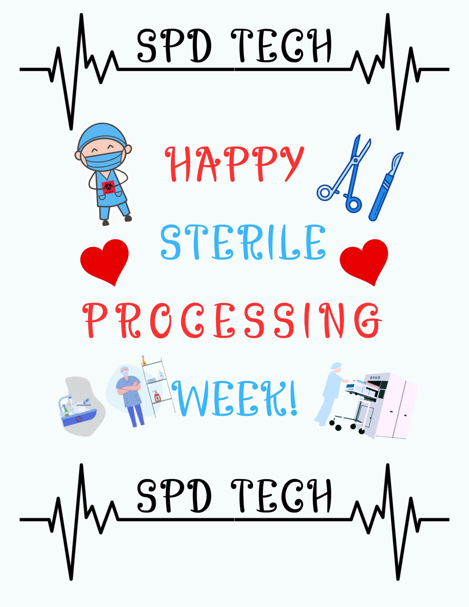 SPD Tech Sterile Processing Tech Week Digital Print Download Sterile