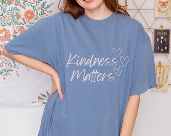 Kindness matters t-shirt, positivity tee, kindness shirt, happy, colorful, kindness hearts, cute shirt for girls or boys, kind and positive