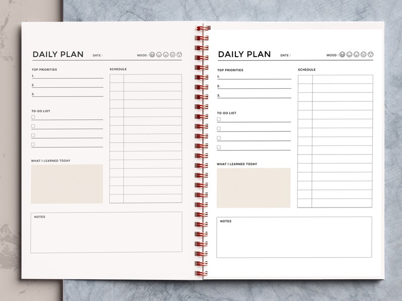 24 Hour Daily Planner Printable Goodnotes Template Digital Etsy