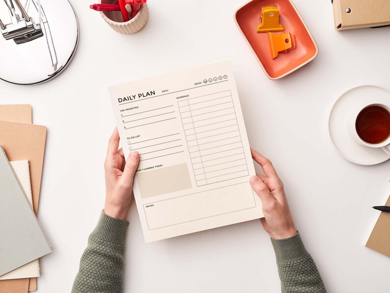 24 Hour Daily Planner Printable Goodnotes Template Digital Etsy