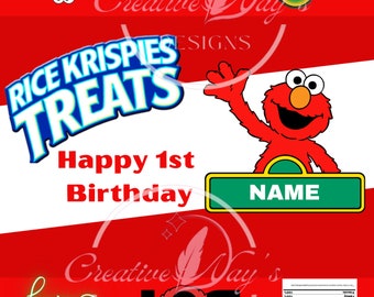 Elmo Rice Krispy treat template. I Edit/ You Print