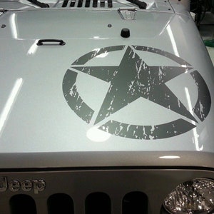 Vinyl distressed style military hood decal window decal fits Jeep wrangler 4runner chevrolet Ford Universal