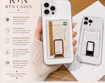 Magnetic Clear Card Holder for MagSafe iPhone & Samsung Galaxy Ultra