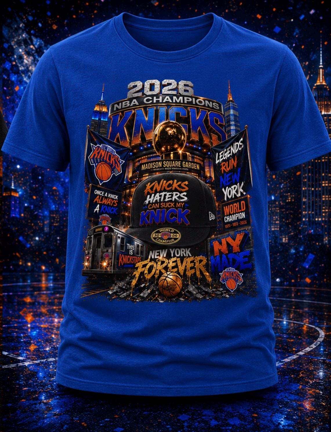 2026 NBA Champions Knicks T-shirt | Madison Square Garden