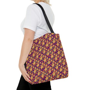 Purple Floral Tote Bag