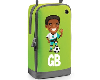 Sac à chaussures de football dessin animé personnalisé - Sac de football - Sac à chaussures - Sac de football pour enfant - Tenue de football - Chaussures de football - Football personnalisé