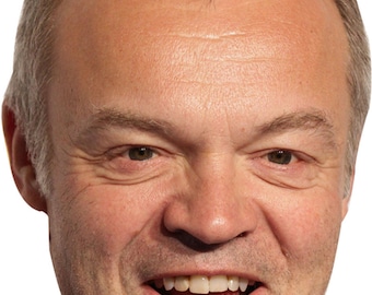 Graham Norton Celebrity Face Mask - Eurovision Face Masks - Celebrity Party Face Masks - Fancy Dress Party - Fancy Dress Masks