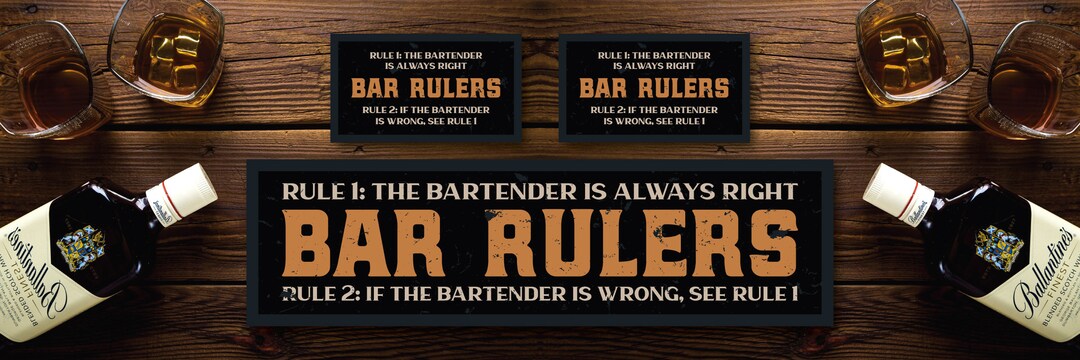 Bar Mat for Home Pub Personalised Your Pub Name and Customised Black ...