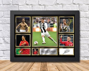 Cristiano Ronaldo Football Signed Poster Print