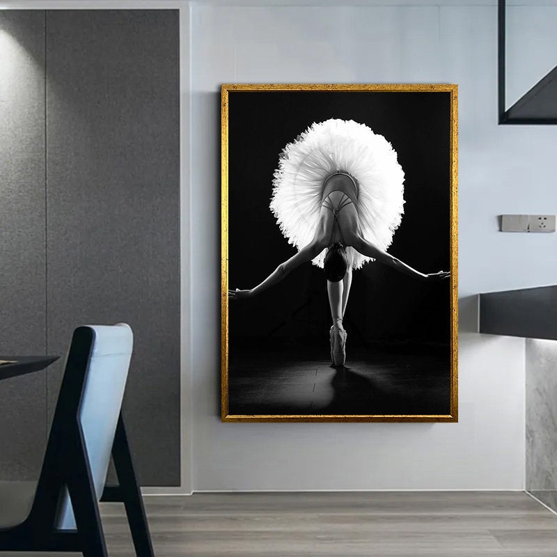 Ballerina Girl Canvas Wall Art, Saluting Ballerina Canvas Wall Art