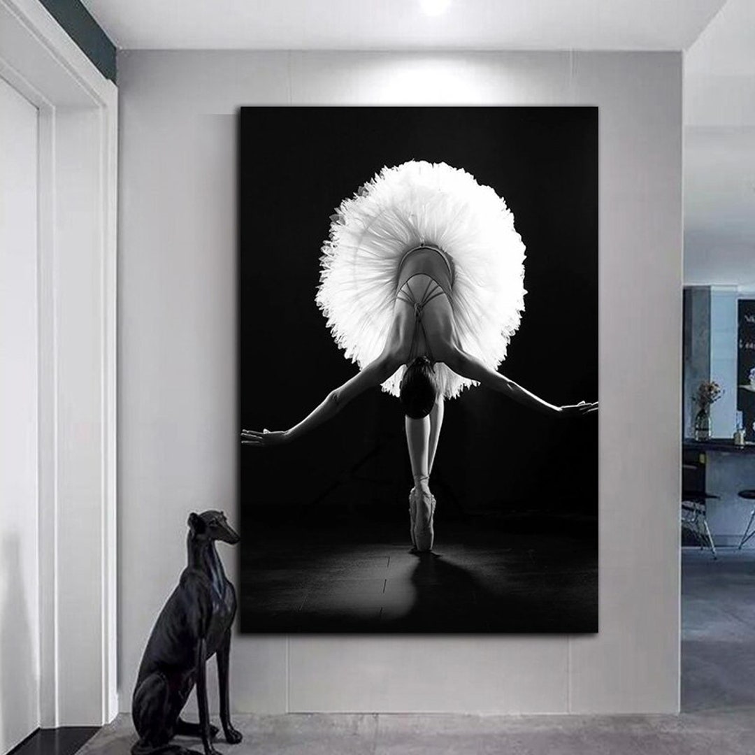 Ballerina Girl Canvas Wall Art, Saluting Ballerina Canvas Wall Art