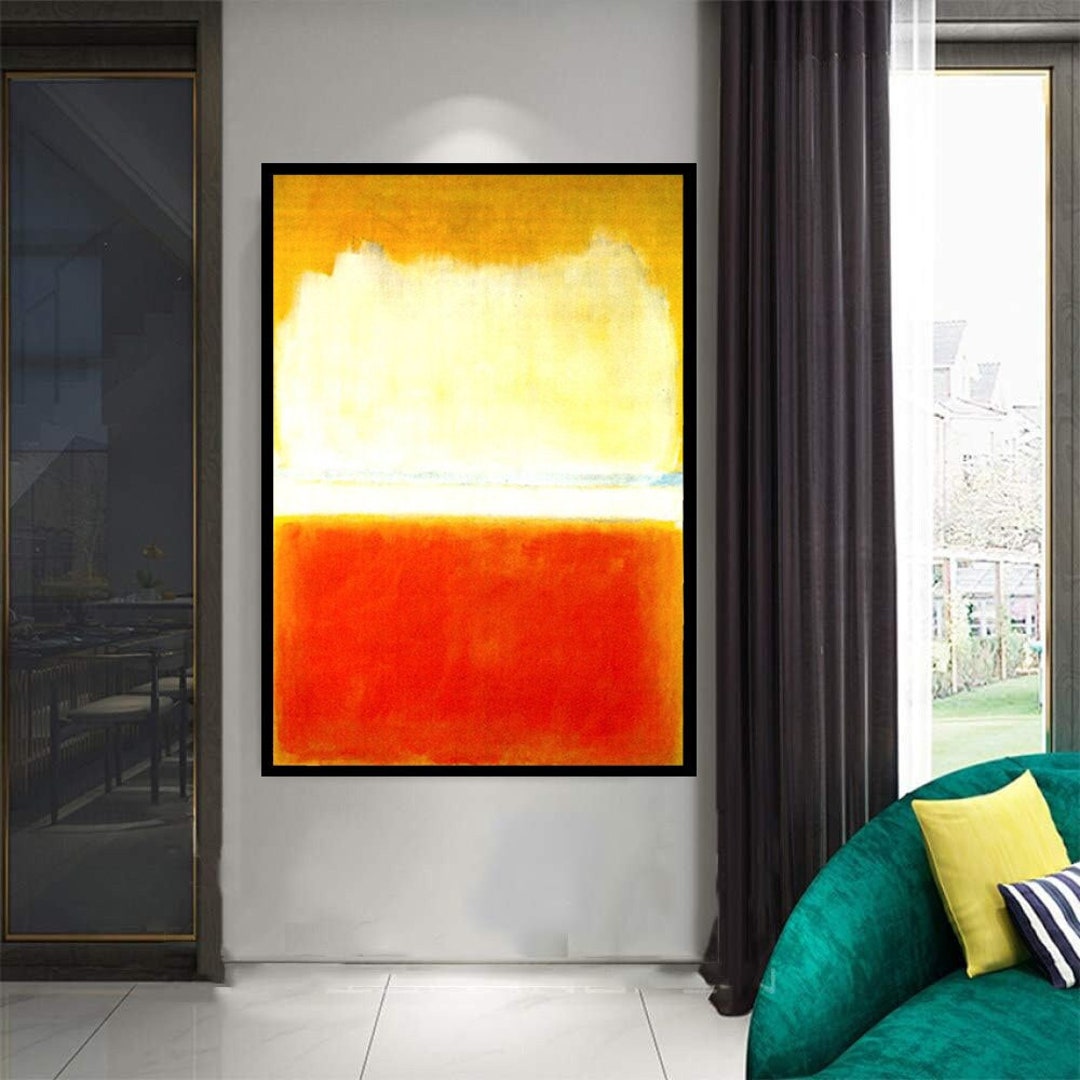 Mark Rothko Red and Yellow Canvas Painting Mark Rothko Wall Etsy
