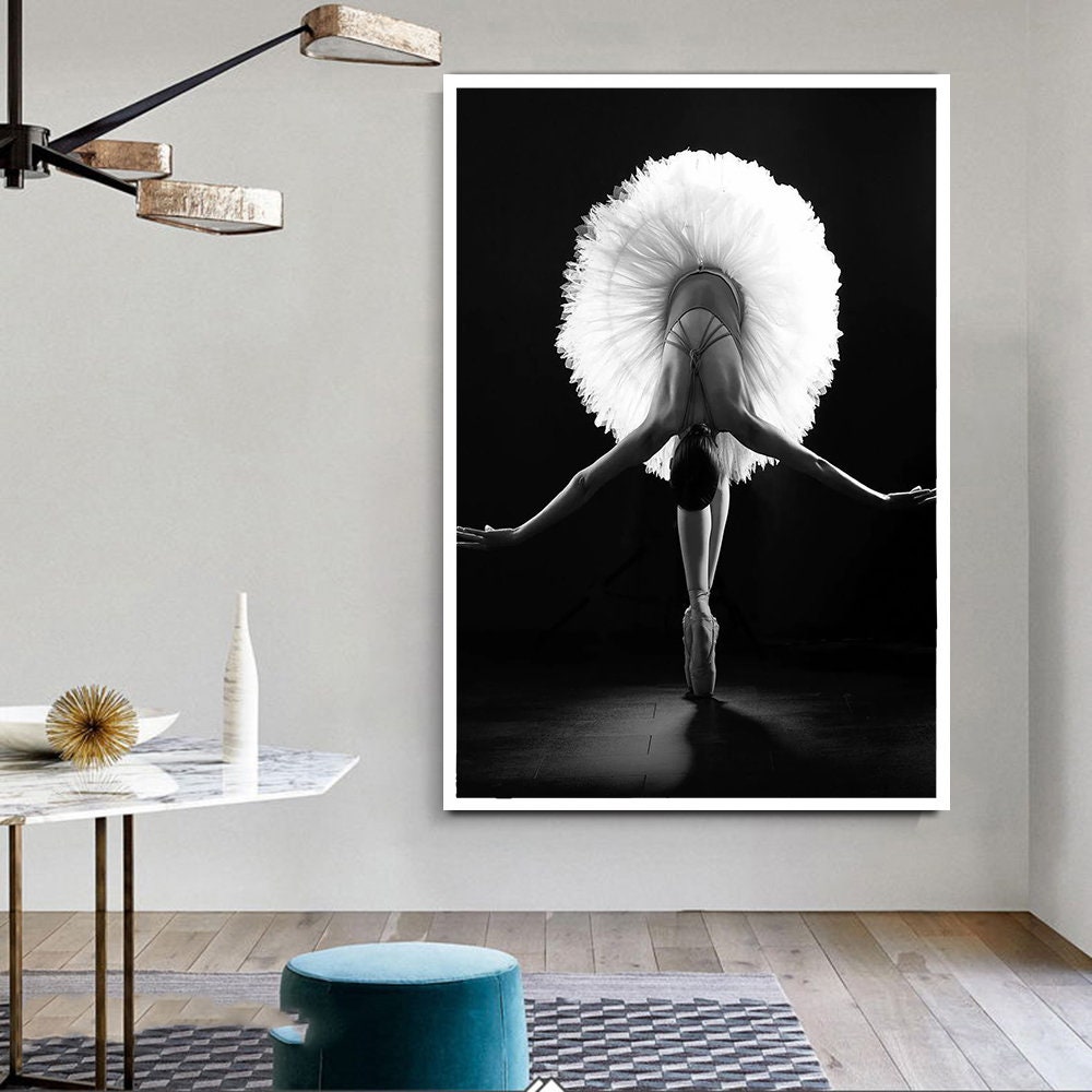 Ballerina Girl Canvas Wall Art, Saluting Ballerina Canvas Wall Art