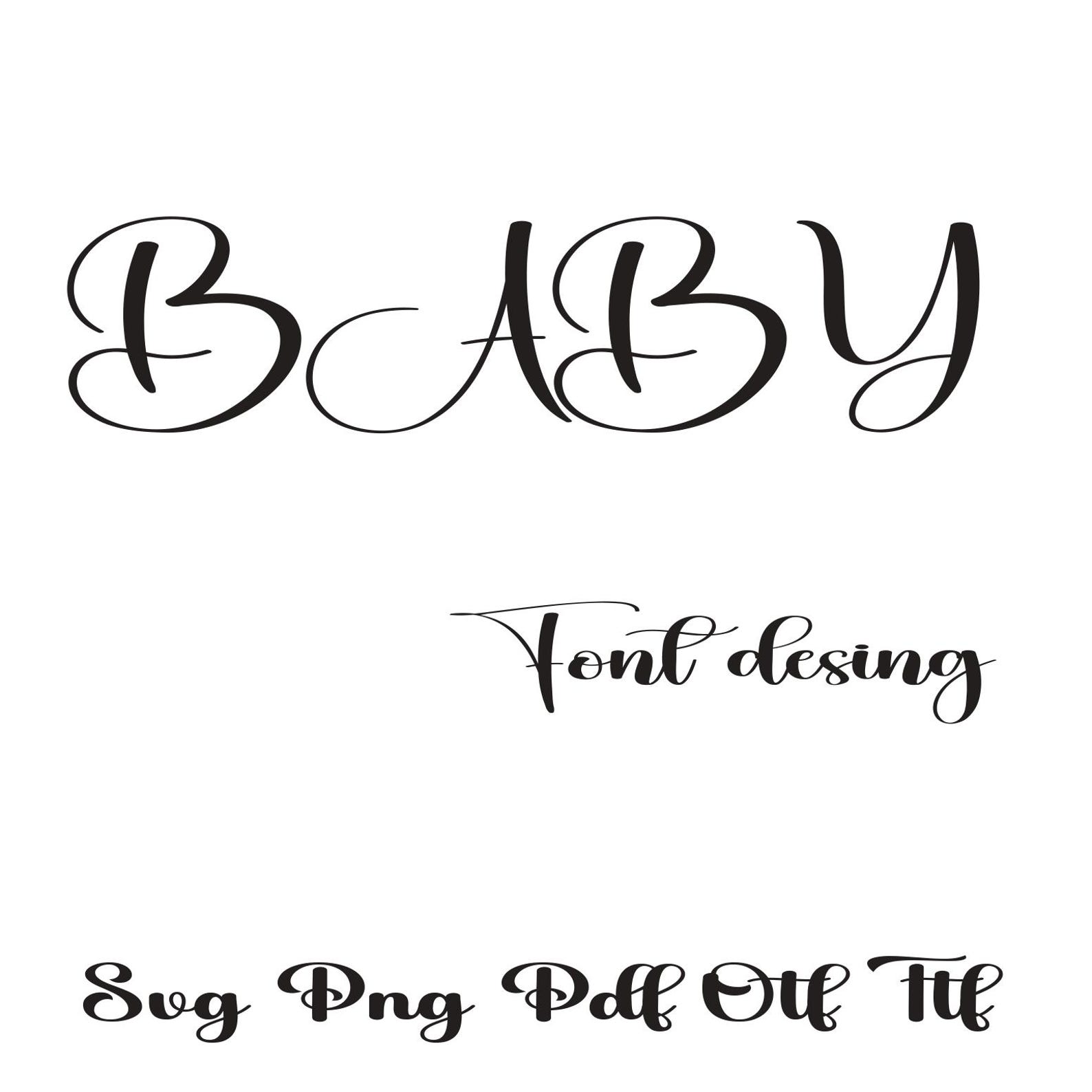 Baby Script Font : Nursery Calligraphy (digital Download) - Etsy
