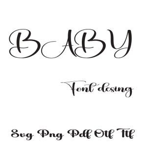 Baby Script Font: Calligrafia per bambini (download digitale)