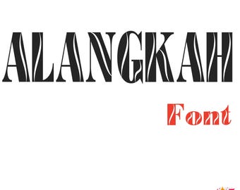 Alangkah Display Font : Elegant Branding & Crafts (Digital Typeface)