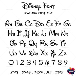 Cartoon lettertype SVG-bundel, scriptalfabet, magische letters, DIY-naamgesneden bestanden voor Cricut en silhouet, vectorafbeeldingen