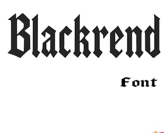 Blackrend Font : Gothic Style Digital Download (SVG TTF)