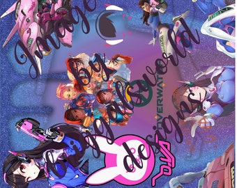 Overwatch D.VA Tumbler Design