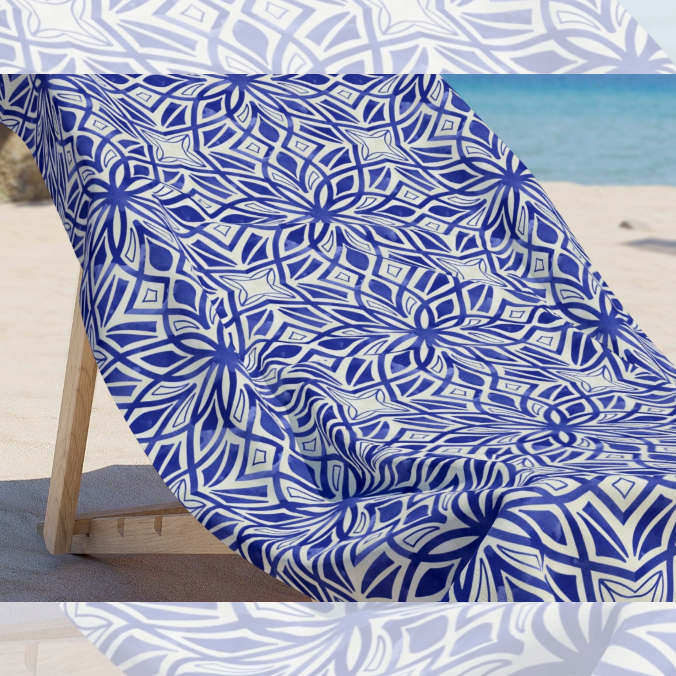 Tile Mosaic Beach Towel S00 - Women - Accessories