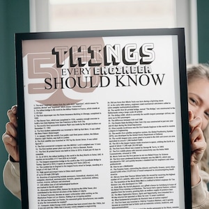 Gift For Engineer Poster Interesting Facts Engineering Gift Wall Art Fun Unique Engineer Surprise Engineer Office Decor Engineer Student Art