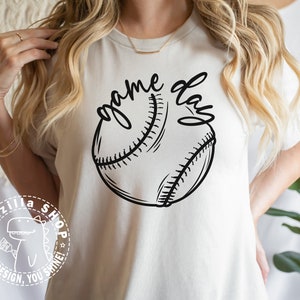 Baseball ball with Game day text SVG, EPS, PNG, DXF, PDF and AI files